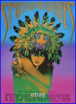 SIOUXSIE AND THE BANSHEES LOS ANGELES 1986 concert poster VICTOR MOSCOSO NM