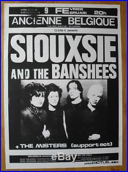 SIOUXSIE AND THE BANSHEES original silkscreen concert poster'79 PUNK WAVE