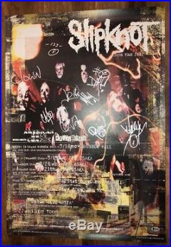 SLIPKNOT BAND SIGNED 20x29 Concert Tour Poster 9 Signatures withPaul Gray BECKETT