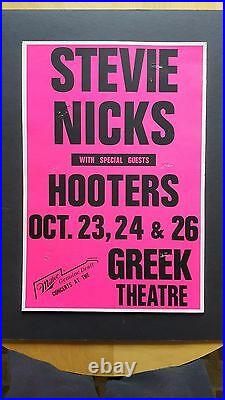 STEVIE NICKS / Hooters Original Boxing Style Concert Poster 1989 FLEETWOOD MAC