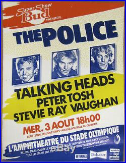 STEVIE RAY VAUGHAN Police TALKING HEADS Peter Tosh Original 1983 Concert Poster