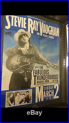 STEVIE RAY VAUGHAN WithJIMMY VAUGHANS F. T. 1986 ORIGINAL HAWAII CONCERT POSTER NM