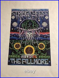 STRING CHEESE INCIDENT ORIGINAL CONCERT POSTER THE FILLMORE 1999 19 x 13