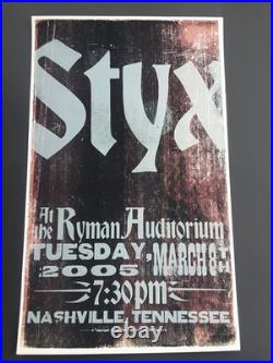 STYX 2005 Hatch Show Print NASHVILLE RYMAN CONCERT POSTER