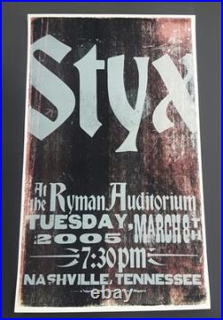 STYX 2005 Hatch Show Print NASHVILLE RYMAN CONCERT POSTER