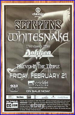 Scorpions Whitesnake Promotional Concert Poster 2003
