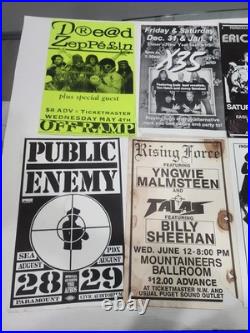 Seattle/Northwest Concert Poster Flyer Lot of 28 Vintage 1980s-90s Public Enemy+