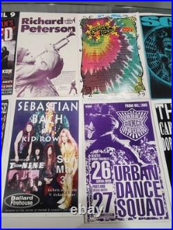 Seattle WA & Northwest Concert Poster Flyers Lot of 28 Vintage 1980s-00s 11x17