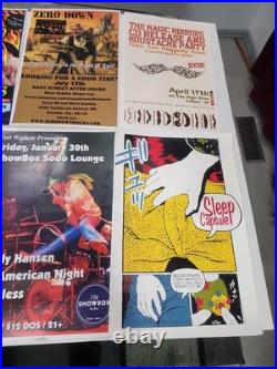 Seattle WA & Northwest Concert Poster Flyers Lot of 28 Vintage 1980s-00s 11x17