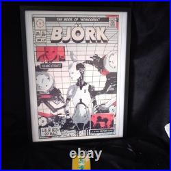 Signed Bjork Concert Poster Framed with Event Pass Oakland 2001 BGP-271 Signed Bjork Concert Poster Framed with Event Pass Oakland 2001 BGP-271