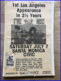 Siouxsie And The Banshees Concert Gig Poster Original Robert Smith 1984