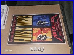 Slash Guns N Roses Signed 11x17 Concert Poster 92' Vintage Metallica Use Your IL