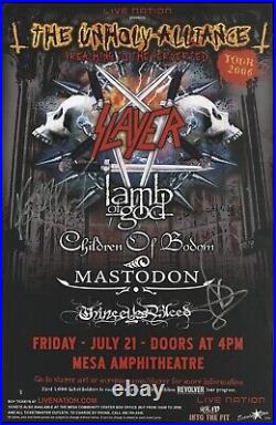 Slayer 2006 concert tour autographed collectible GIG poster with JSA