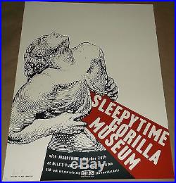 Sleepytime Gorilla Museum Indorphine silkscreen concert poster Art Chantry