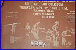 Sly & The Family Stone Concert Poster 1970 Amarillo Texas 24x18.5 RARE