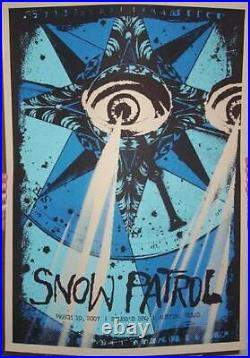 Snow Patrol Austin 2007 Concert Poster Todd Slater Silkscreen Original