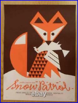 Snow Patrol Fillmore Denver 2012 Concert Poster Dan Stiles Original Silkscreen