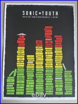 Sonic Youth Concert Poster 2010 San Diego CA