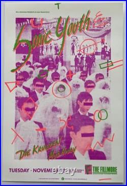 Sonic Youth Concert Poster at The Fillmore 1988 F-63 Sonic Youth Concert Poster at The Fillmore 1988 F-63