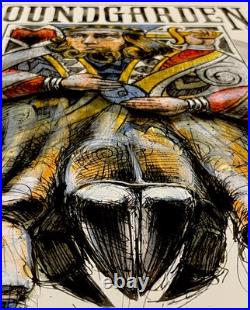 Soundgarden 2013 Concert Tour Poster Signed Derek Hess Borgata Atlantic City Nj