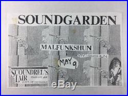 Soundgarden Malfunkshun Vivi S Scoundrel's Lair SEATTLE May 9 Concert Poster