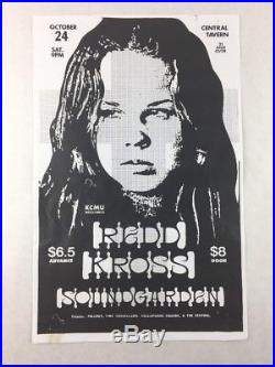 Soundgarden Redd Kross Central Tavern Seattle Oct 24, 1987 Concert Poster