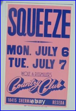Squeeze Beverly Theatre Original Vintage Concert Promotion Poster