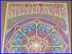 Steppenwolf Concert Poster 1969 Vintage Corpus Christi Texas Psychedelic Art AOR