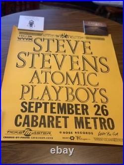 Steve Stevens Atomic Playboys 7/28/1989 Concert Poster Chicago Cabaret Metro