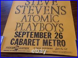Steve Stevens Atomic Playboys 7/28/1989 Concert Poster Chicago Cabaret Metro