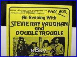 Stevie Ray Vaughan Athens, Ga Rare 1986 Original Concert Poster NMint Last One