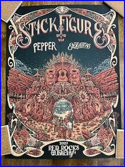 Stick Figure Pepper Elovaters Red Rocks June 18th 2023 Authentic Concert Poster