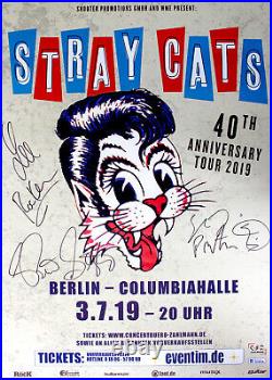 Stray Cats 2019 German Concert Poster (Berlin) SIGNED Brian, Lee Slim 24x36 ACOA