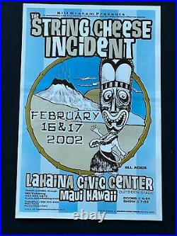 String Cheese Incident in Lahaina Maui Hawaii Original Concert Poster from 2002