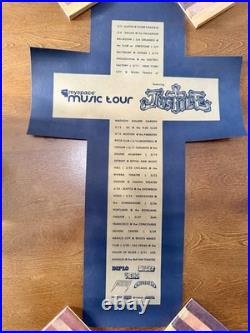 Super Rare Justice 2007 Cross Shaped Concert Tour Poster Vintage Diplo Busy P