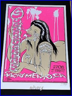 Supersuckers Harlow's Sacramento Original Concert Poster Stainboy Signed