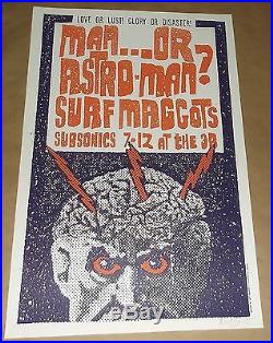 Surf Maggots Man or Astroman Subsonics 3B Tavern concert poster Art Chantry
