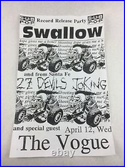 Swallow 27 Devils Joking The Vogue Record Release Party Concert Poster