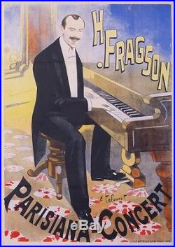 Tabouret Emile Vintage Poster H. Fragson Parisiana Concert