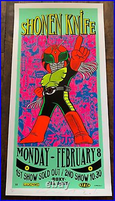 TAZ 1992 Shonen Knife Concert Poster S&N @ Roxy Theatre, Hollywood CA