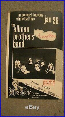 THE ALLMAN BROTHERS BAND Original 1971 Concert Poster REFLECTIONS Cincinnati