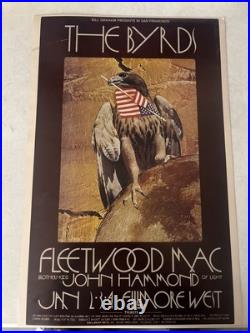 THE BYRDS FLEETWOOD MAC Fillmore Concert Poster BILL GRAHAM 1970 READ