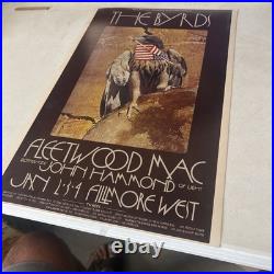 THE BYRDS FLEETWOOD MAC Fillmore Concert Poster BILL GRAHAM 1970 READ