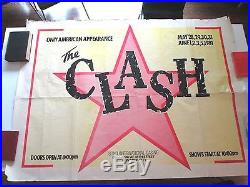 THE CLASH Historic Bonds Casino 1981 Residency Original 58x42 Concert Poster