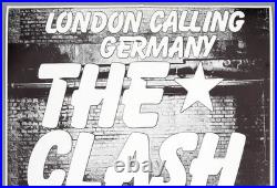 THE CLASH mega rare vintage original Hamburg 1981 concert poster