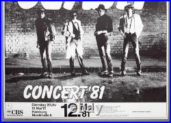 THE CLASH mega rare vintage original Hamburg 1981 concert poster