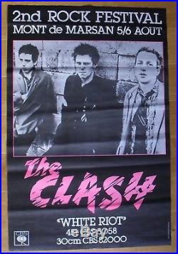 THE CLASH original french concert promo poster'77 punk
