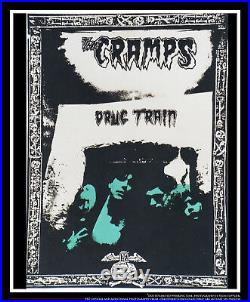 THE CRAMPS DRUG TRAIN 1980 24 x 32 Concert Music Vintage Poster Original