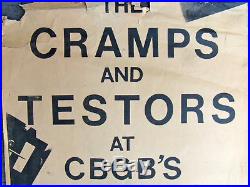 THE CRAMPS ViNTaGe 1979 PRoMo PoSTeR CBGB'S NeW YoRK PuNK CoNCeRT WiTH TeSToRS