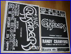 THE CRUSADERS 2 original silkscreen concert posters 70s'80